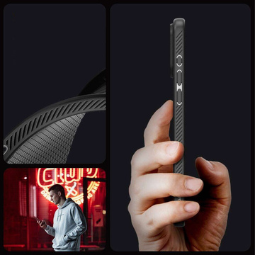 Hülle für iPhone 15 Pro Max Spigen Liquid Air Case, Gehäuse, schützende Rückseite, Mattschwarz