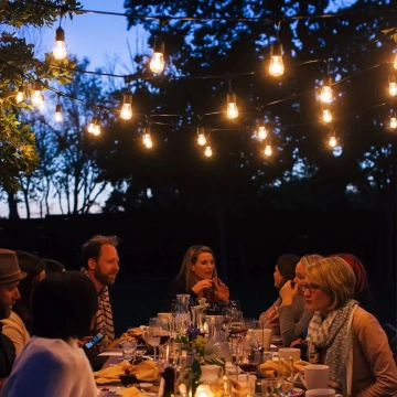 Garten-Girlandenleuchte, 10 LED-Balkonleuchten für den Garten, wasserdichte IP44-24-V-Glühbirnen