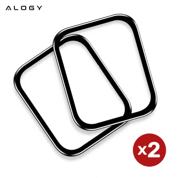 2x Szkło Hybrydowe do Apple Watch 10 42mm Alogy 3D Glass z czarną ramką