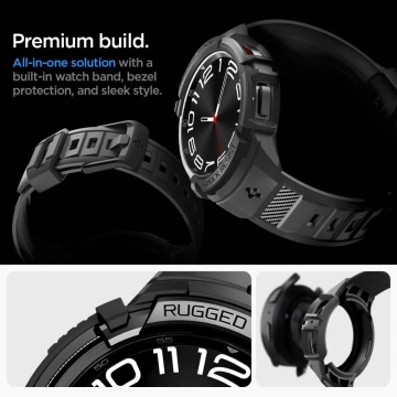 Etui Spigen Rugged Armor „Pro“ für Samsung Galaxy Watch 6 Classic (47 mm) schwarz