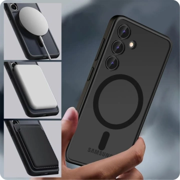Etui Magmat Magsafe für Samsung Galaxy S24 Mattschwarz