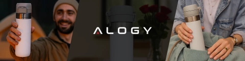Alogy Thermos ThermoGo™ 800ml Edelstahl-Reisebecher, auslaufsicher, faltbar, ideal für Kaffee, Tee, Sport und Auto, hält Getränke lange warm, weiß