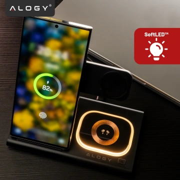 Kabelloses Ladegerät für Samsung: 3-in-1 kabellose Ladestation für Samsung Galaxy Watch 7/6/5/4/3 Pro Classic, Galaxy Buds für S24 Ultra, S23, S22, S21, S20, Note 20/10, Z Fold