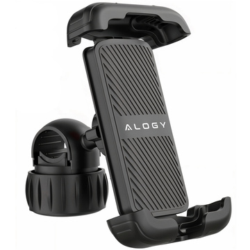 Uchwyt rowerowy do telefonu 4.7–6.8" – regulowany, obrót 360°, stabilne mocowanie na kierownicę roweru i motocykla – Alogy Sport Pro-Fit™ Czarny