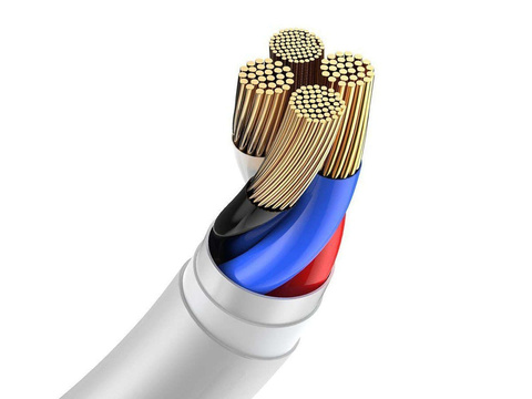 2x Kabel 1,5m Baseus przewód USB für Lightning PD 2.4A Weiß