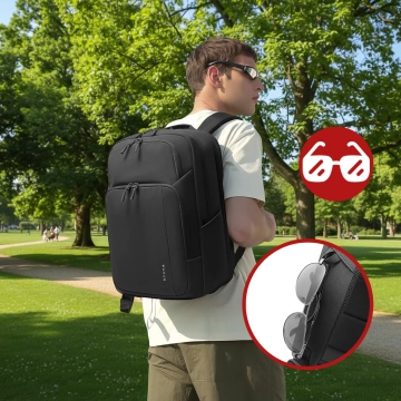 Bange 23L wasserdichter Rucksack für 16,4"-Laptops – Geräumig und komfortabel, robust und atmungsaktiv, ideal für Stadt und Reisen, Arbeit und Flugreisen, Unisex – Schwarz