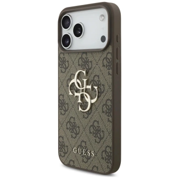 Etui Guess Hardcase 4G Big Metal Logo do iPhone 17 Pro Max, brązowe