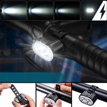 Lampka rowerowa na przód dioda LED T6  światełko przednie + tylne wodoodporne