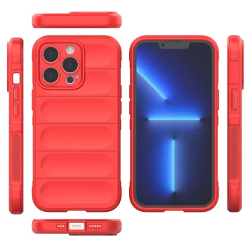Magic Shield Case etui do iPhone 13 Pro elastyczny pancerny pokrowiec czerwony