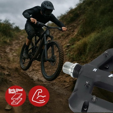 Plattformpedale für Rennräder und Mountainbikes, MTB-Plattform, 3 Kugellager, schwarz, Set [2 Stück] Schwarz