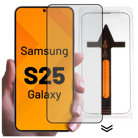 Szkło hartowane do Samsung Galaxy S25 ochronne szkiełko na ekran 9H Alogy EasyShield™️ z ramką montażową