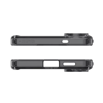 Etui Spigen Ultra Hybrid Mag z MagSafe na Samsung Galaxy S25 Edge - czarne półprzezroczyste