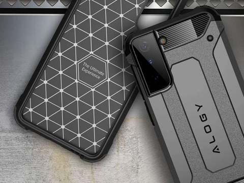 Alogy Hard Armor Hülle für Samsung Galaxy S21 Plus grau