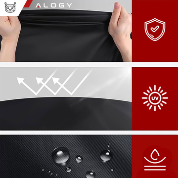 Pokrowiec na rower/skuter/motor plandeka futerał rowerowy ochronny wodoodporny zima/lato z etui Alogy Czarny XL