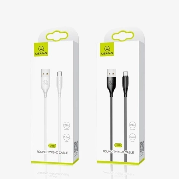 USAMS Kabel U18 USB-C 2A Schnellladung 1m weiß