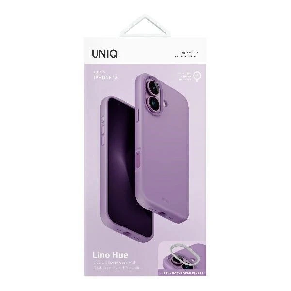 Etui UNIQ Lino Hue do iPhone 16 MagClick Różowe Silikonowe