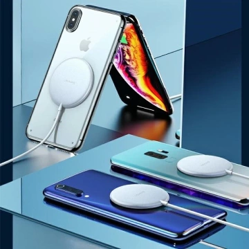 USAMS Induktionsladegerät US-CD160 magnetisch W2 15W Aluminium iPhone 12 Serie Silber/Silber CD160DZ01