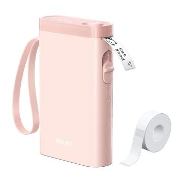 Termiczna drukarka etykiet Nelko P21 Bluetooth USB-C różowa