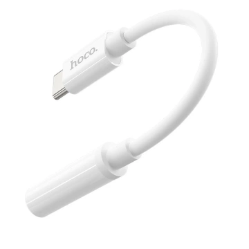 HOCO AUX-Adapter Typ C auf Klinke 3,5 mm LS30 Weiß