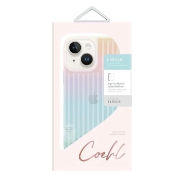 Etui UNIQ Coehl Linear do iPhone 14 Plus 6,7" opalowy/iridescent