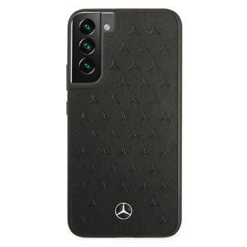 Etui Mercedes MEHCS22MPSQBK für Galaxy S22 S906 Hardcase Leder Stars Pattern Czarny/Schwarz