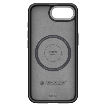 Etui für iPhone 16e Spigen Enzo Aramid Mag MagSafe Mattschwarz