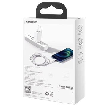 Baseus Superior USB-Kabel - Lightning 2.4A 1 m Weiß (CALYS-A02)