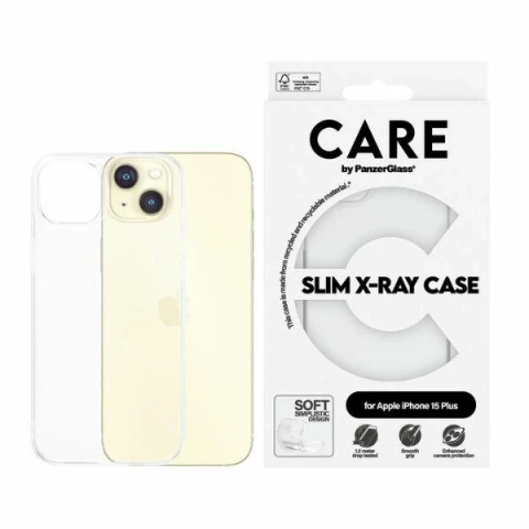iPhone 15 Plus CARE von PanzerGlass Slim X-Ray Case 6,7" Transparent