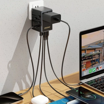 Adapter Podróżny Dudao A35Pro 35W 5xUSB EU UK US JP CZARNY
