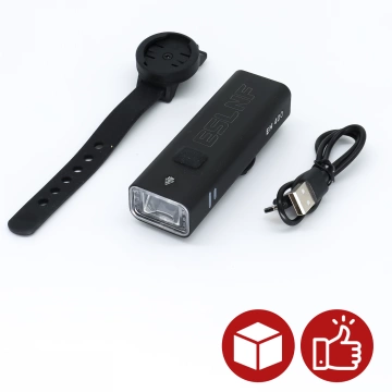 Alogy P12 Fahrradlicht schwarz Fahrradlicht vorne LED-Frontlicht Fahrradbeleuchtung wasserdicht IPX5