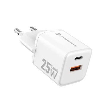 Ładowarka Sieciowa Forcell Mini GaN III 25W USB-C + USB-A PD QC 4.0