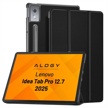 Etui do Lenovo IdeaTab Pro / Pro MT 12.7" TB-373, Ochronne z Klapką i Miejscem na Rysik, Składana Okładka Bumper, Alogy BookGuard™ – Czarne