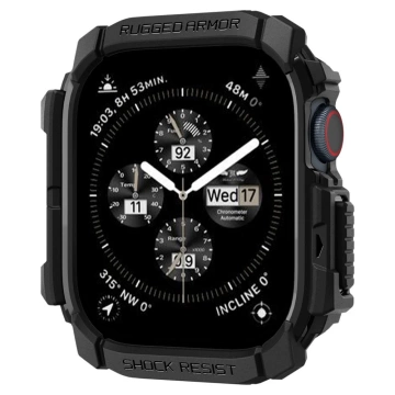ETUI DO APPLE WATCH 10 (46MM) CZARNE MATTE BLACK SPIGEN RUGGED ARMOR PRO