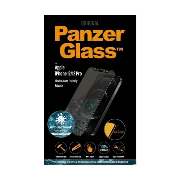 Gehärtetes Glas für iPhone 12/12 Pro PanzerGlass Privacy E2E Super Black