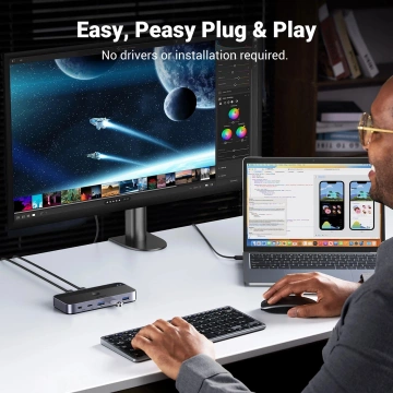 UGREEN CM662 PRZEŁĄCZNIK USB 3.0 2-IN-4 + PILOT + 2x KABEL 5Gb/s