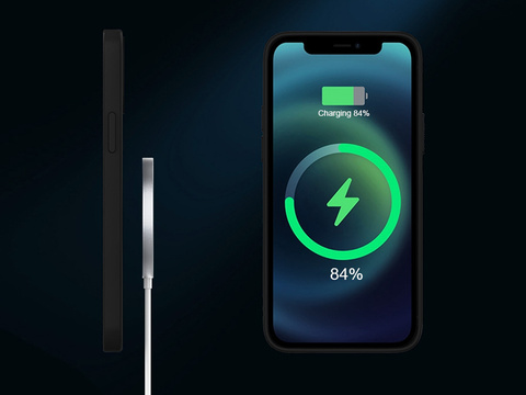 Etui do Mag Safe Alogy do ładowarek Qi do iPhone 12 Pro Max Czarne