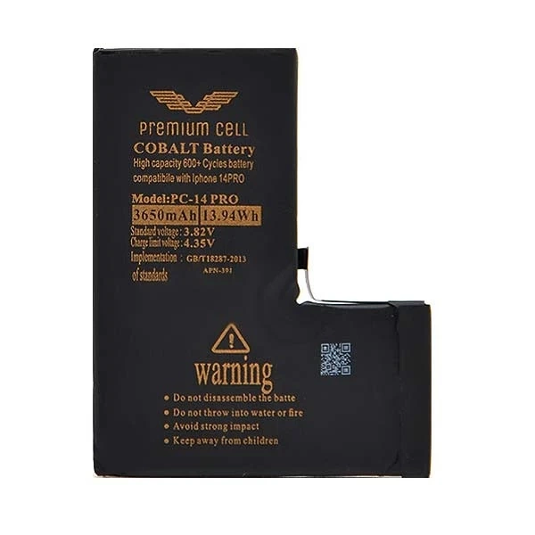 Bateria Premium Cell Cobalt iPhone 14 Pro 3650mAh 600 Zyklen