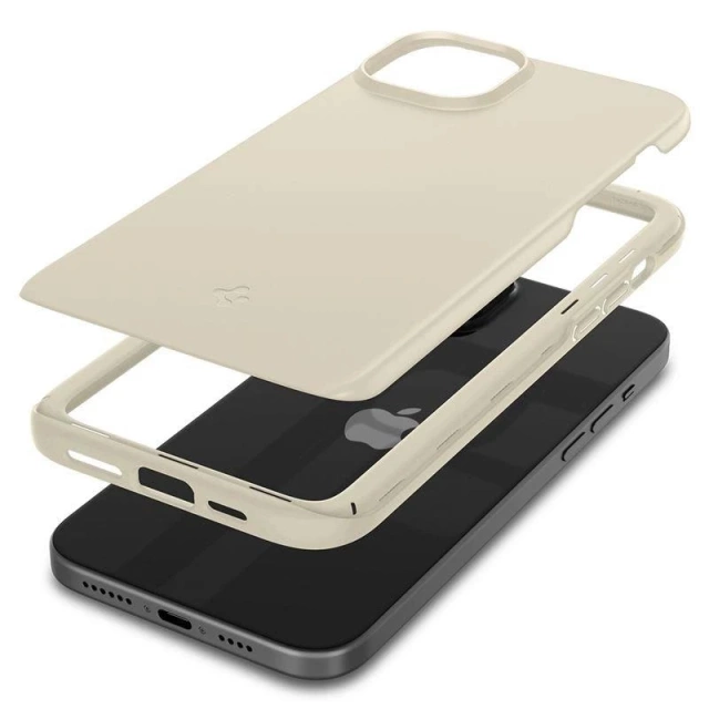 Etui Spigen Thin Fit do Apple iPhone 15 Plus - beżowe