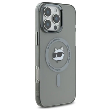 Etui Karl Lagerfeld do iPhone 16 Pro Max 6.9" Czarny MagSafe Hardcase IML Metal Choupette Head 