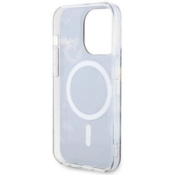 Etui na telefon Guess GUHMP14LHTMRSK do Apple iPhone 14 Pro 6.1" czarny/black hardcase Golden Marble MagSafe