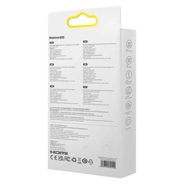 Hub 6w1 Baseus StarJoy Series, USB-C do HDMI + 3 x USB 3.0 + USB-C PD + RJ45