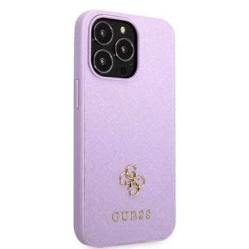 Etui Guess GUHCP13LPS4MU für Apple iPhone 13 Pro / 13 6,1" lila/lila Hardcase Saffiano 4G Small Metal Logo