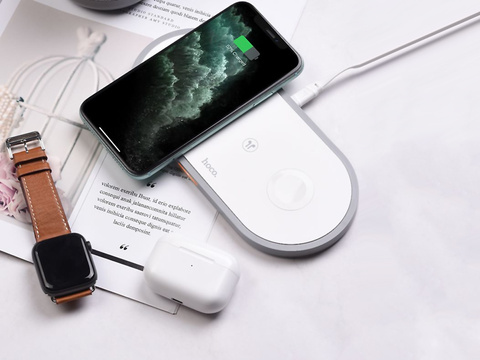 3in1 HOCO CW24 3IN1 Induktionsladegerät für iPhone / AirPods / Watch White
