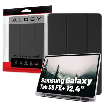 Schutzhülle für Samsung Galaxy Tab S9 FE 12,4" Alogy Book Cover Case Tablethülle Schwarz