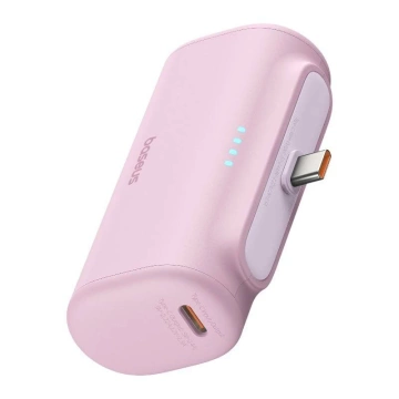 Powerbank Baseus Compact 5000mAh 20W USB-C Mini Szybkie Ładowanie Różowy