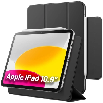 Etui magnetyczne 360 do Apple iPad 10.9” 10 / 2022 / 11” 11 / 2025 Alogy Magnetic 360 Case obudowa ochronna na tablet Czarne + Szkło