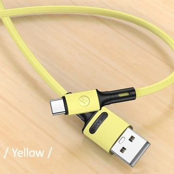 USAMS Kabel U52 USB-C 2A Fast Charge 1m żółty