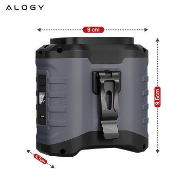 Wentylator z klipsem do paska, akumulator 4000 mAh, 5 poziomów prędkości, czas pracy 8–40 godzin, ładowanie przez USB, do stosowania na placach budowy, na zewnątrz, na wędrówki, do pracy latem, powerbankiem