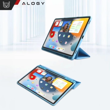 Hülle für Apple iPad 10. Generation. 10,9" 2022 Tablet-Hülle Alogy Smart Case Bleistifthalter Blau
