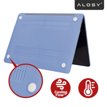 Etui do Apple Macbook Air 13.6 2022-2025 (M2/M3/M4) – elastyczna, matowa obudowa ochronna, lekka i odporna – Alogy AirGuard™ Lawendowy
